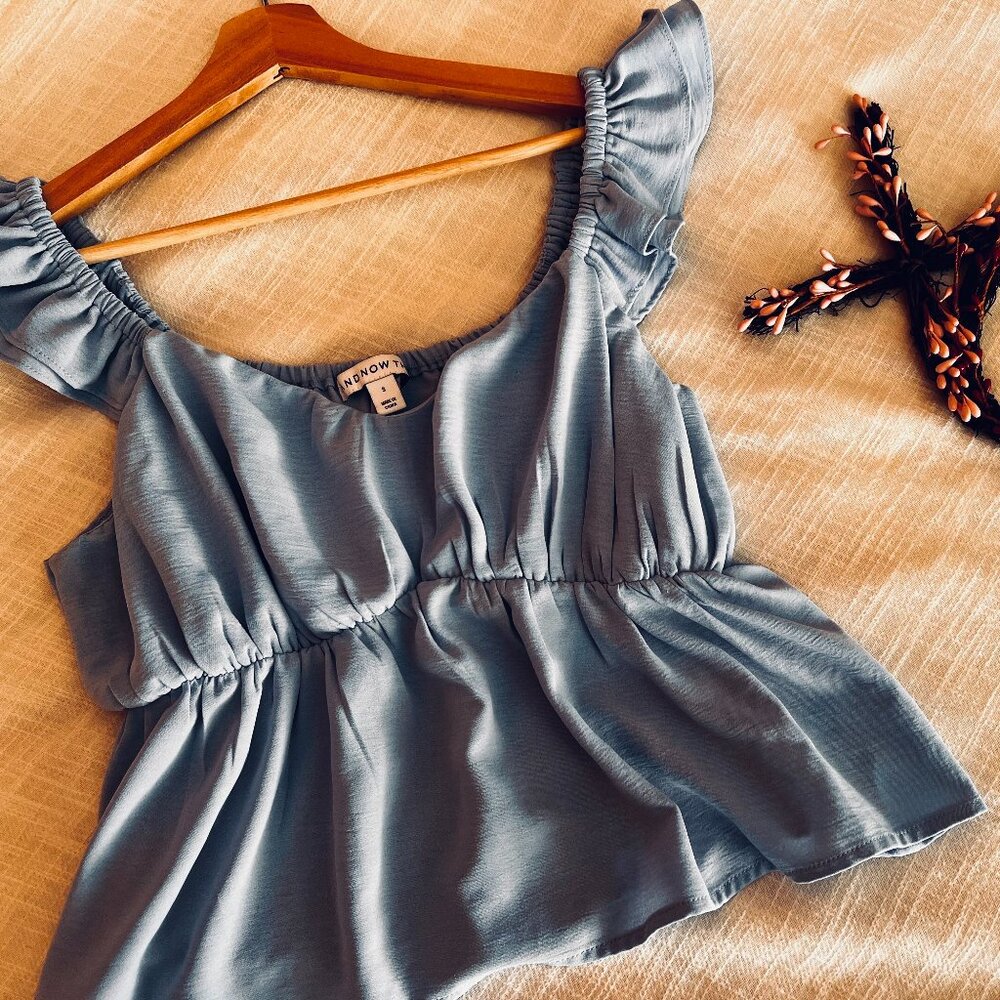 Baby Blue Peplum top